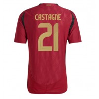 Maglia Calcio Belgio Timothy Castagne #21 Prima Divisa Europei 2024 Manica Corta